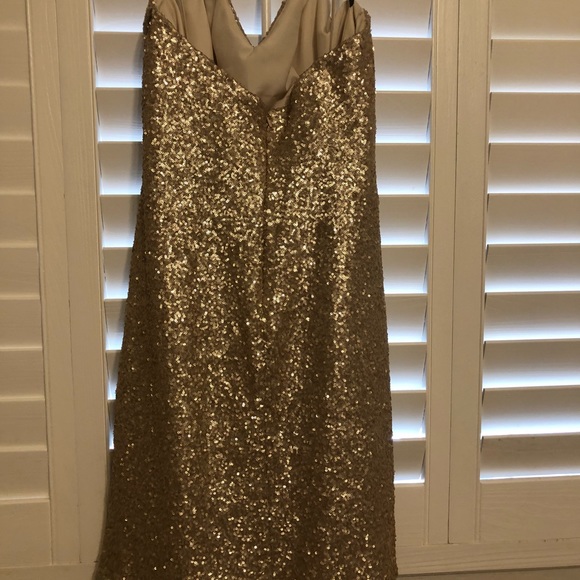 Gold Sequin Sorella Vita Bridesmaid Dress - Picture 3 of 3